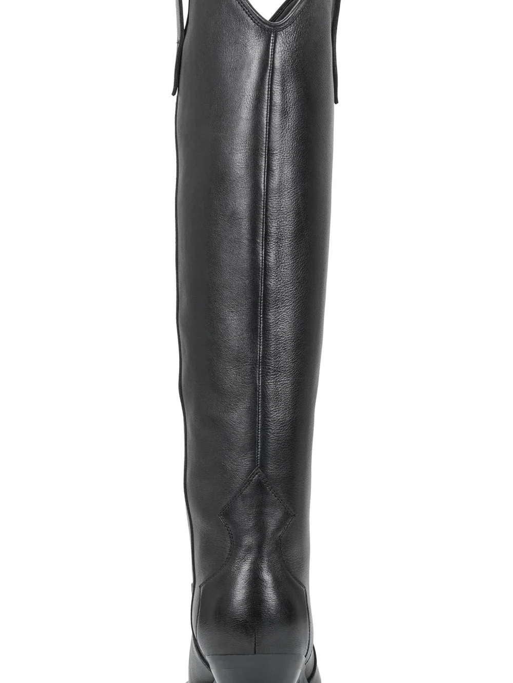 Black Leather Knee-High Women's Riding Boots